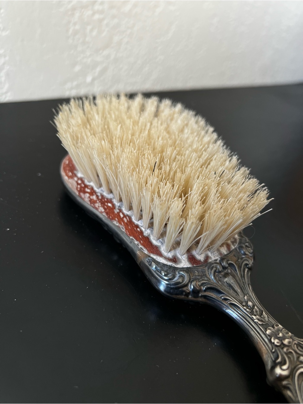 Antique Gorham Sterling Silver Hair Brush Buttercup Pattern 23 Repousse Floral - Picture 5 of 6